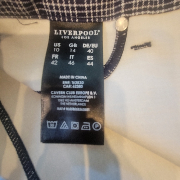 LIVERPOOL JEANS COMPANY MADONNA SLIM ANKLE PLAID PANTS / TROUSERS - Picture 7 of 7